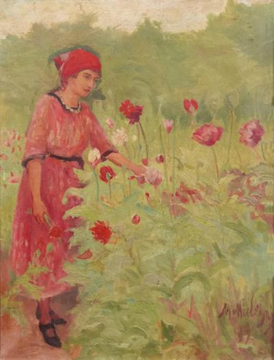 Kobieta zrywająca maki, 1919