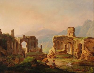 Pejzaż z ruinami, 1853