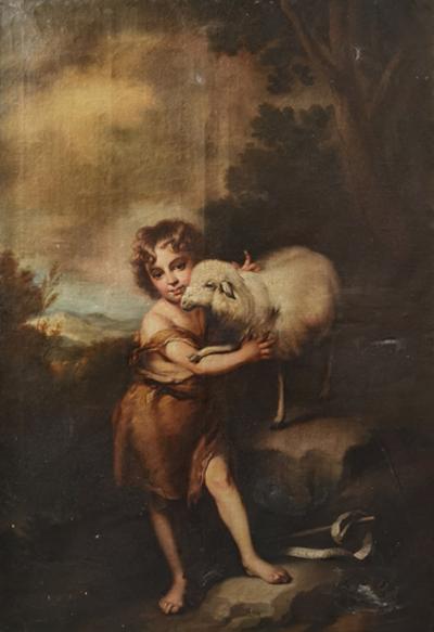 Ecce Agnus Dei - Święty Jan Chrzciciel jako dziecko z barankiem