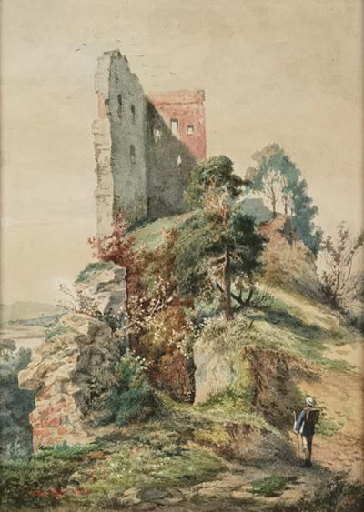 Widok na ruiny zamku, 1886