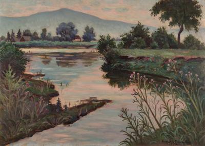 Pejzaż z rzeką, 1938
