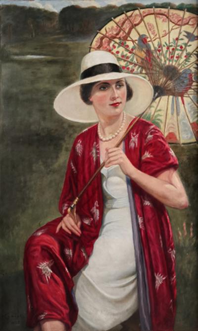 Kobieta z parasolką, 1935