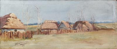 Pejzaż z chatami, 1925