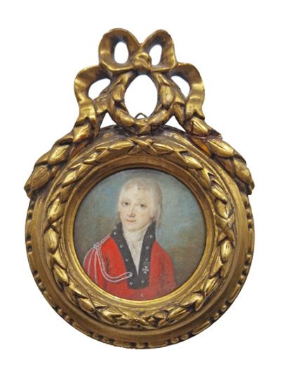 Portret mężczyzny w czerwonym mundurze - miniatura