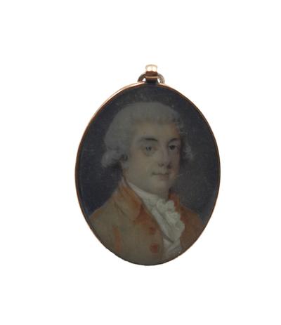 Portret mężczyzny w peruce - miniatura