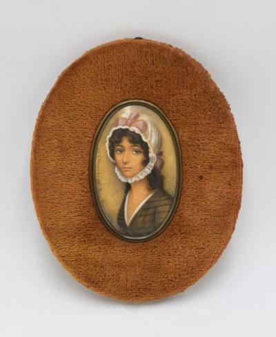 Portret kobiety w czepku - miniatura, 1974