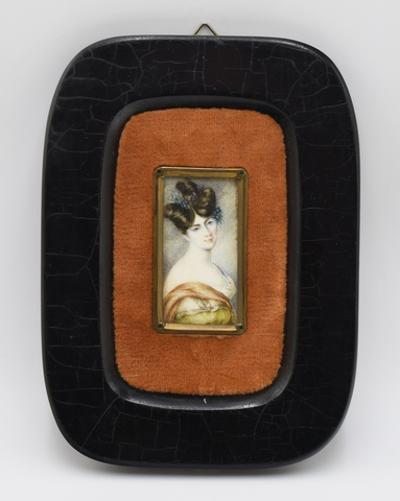 Portret damy w koku - miniatura, 1978
