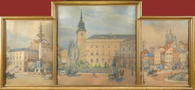 Plac Zamkowy w Warszawie - tryptyk