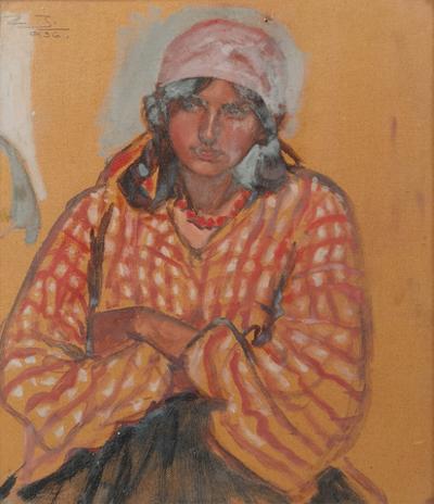 Dziewczyna z czerwonymi koralami, 1936
