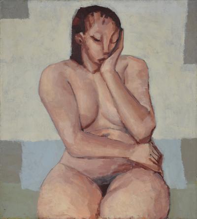 Akt siedzącej kobiety - Zamyślona, 1991