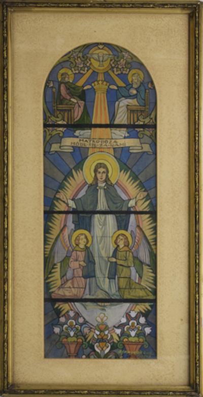 Projekt witrażu, 1948