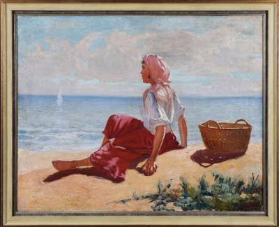 Hel - na plaży, 1937