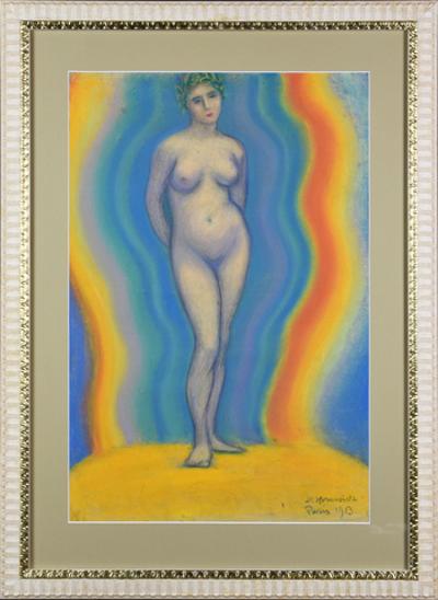 Akt kobiety z wieńcem laurowym, 1913