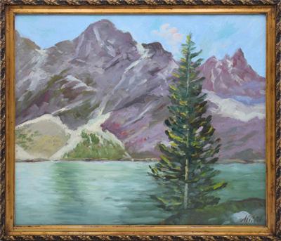 Morskie Oko z widokiem na Mnicha, 1971