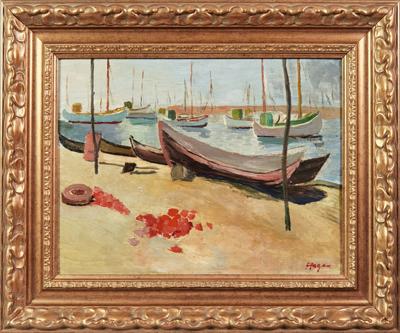 Łodzie przy brzegu, 1935