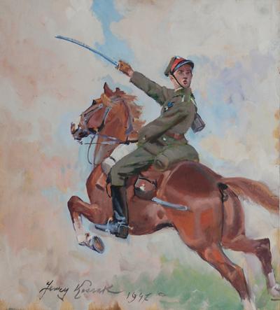 Ułan na koniu, 1947
