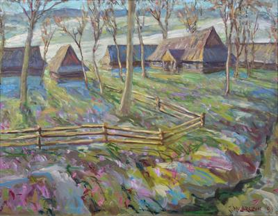Pejzaż z chatami, 1991
