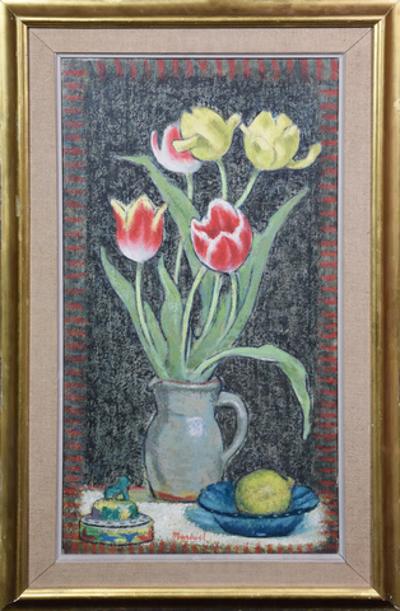 Martwa natura z tulipanami