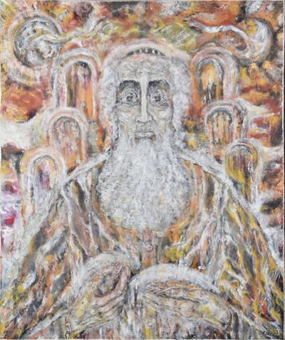 Żyd z monetami - z cyklu: Judaica 2002