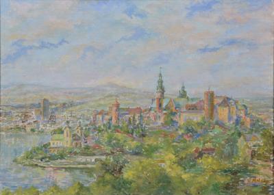 Wawel - widok z Krzemionek, 1975