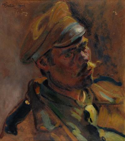 Studium głowy żołnierza, 1915
