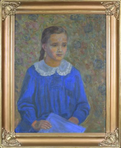 Portret Basi w niebieskiej sukience, 1952