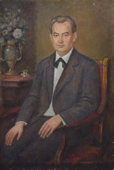Portret Ignacego Brzezińskiego - prezesa kuśnierzy w m. Łodzi