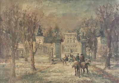 Konny spacer do Wilanowa - Wilanów zimą, 1942