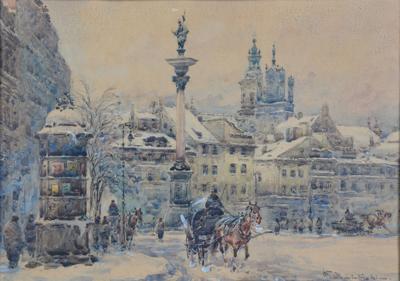 Plac Zamkowy zimą