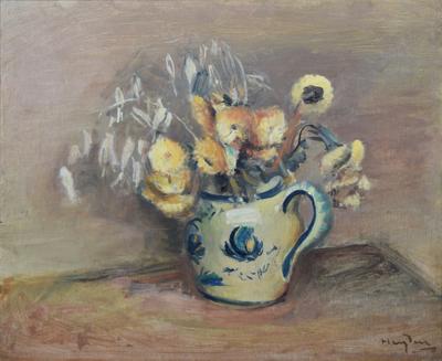Żółte kwiaty w wazonie, 1927