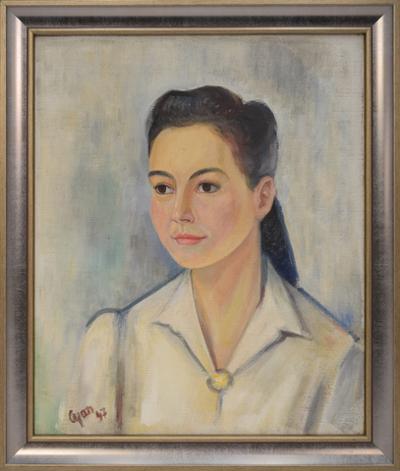 Portret kobiety w białej bluzce, 1947