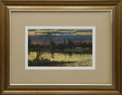 Zachód słońca nad rzeką, 1925