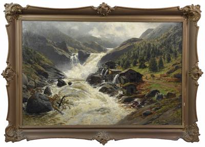 Tartak przy wodospadzie, 1892