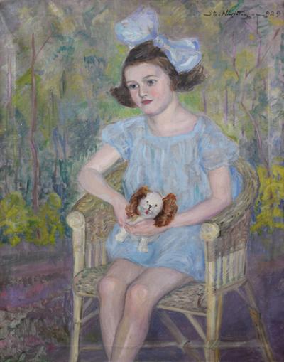 Portret dziewczynki w niebieskiej sukience, 1929
