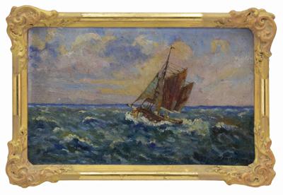 Łódź na morzu, 1918