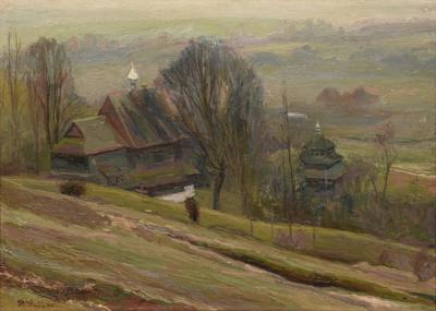 Kościółek i mgła, ok. 1904