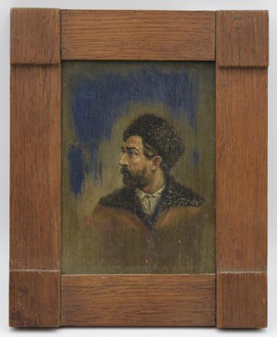 Portret mężczyzny w futrzanej czapie