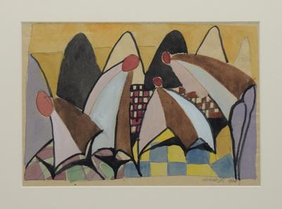 Wnętrze z szachownicową posadzką, 1948