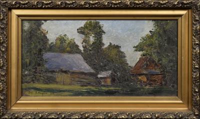 Pejzaż wiejski z chatami - Sól, 1928
