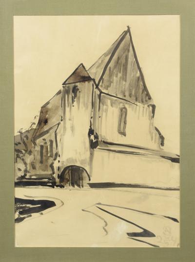 Widok kościoła, 1924