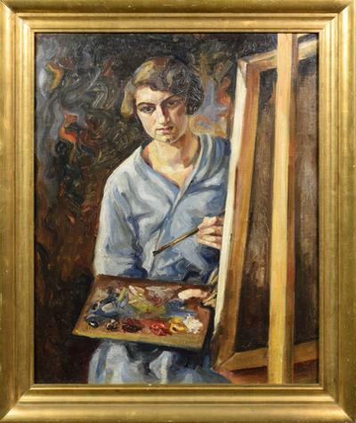 Autoportret przy sztaludze