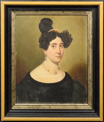 Portret kobiety z perłową biżuterią, 1833