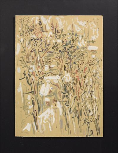 Pejzaż z okna - Drzewa w ziemi, 1957