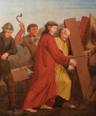 Chrystus i Szymon Cyrenejczyk - Stacja Męki Pańskiej, 1 poł. XIX w.