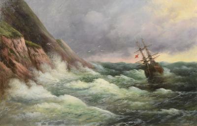 Statek na morzu, 1881