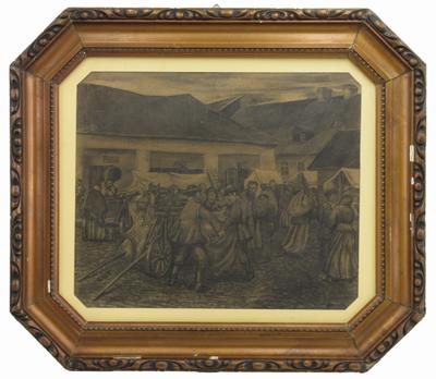 Targ w miasteczku, 1925