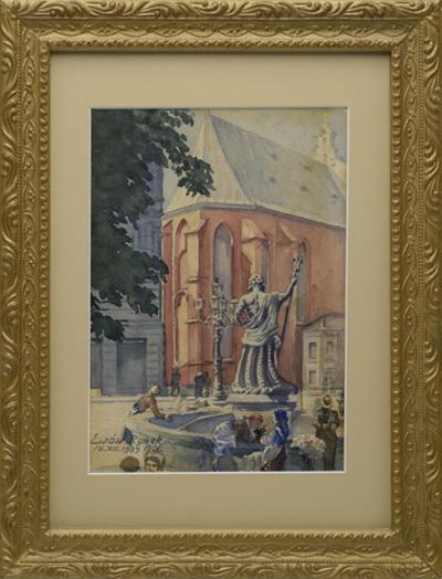 Rynek we Lwowie ze studnią z Neptunem, 1939