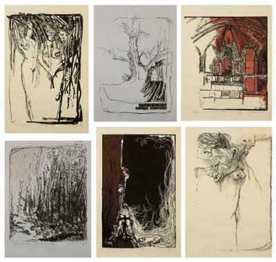 Zestaw 9 grafik + ex libris