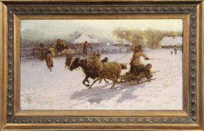 Na saniach, 1894