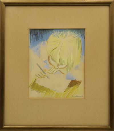 Rysująca dziewczynka, 1948